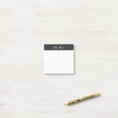 Neutrales Gitter Bullet Journal Stil To-Do Schwarz Post-it Klebezettel (Auf Schreibtisch)
