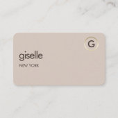 Neutrales Gold-Monogramm Visitenkarte (Vorderseite)