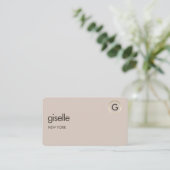 Neutrales Gold-Monogramm Visitenkarte (Stehend Vorderseite)