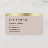 Neutrales Gold-Monogramm Visitenkarte (Rückseite)