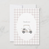 Neutrales Golf Dankeschön Karte (Vorderseite)