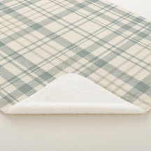 Neutrales Grün Beige Karo