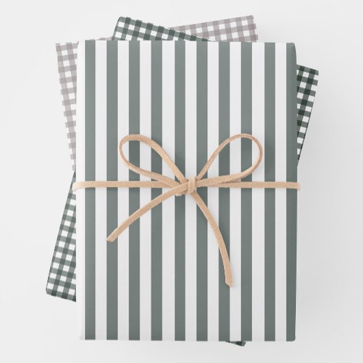 Neutrales Grünbuch Geschenkpapier Set