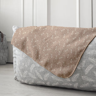 Neutrales Halloween-Skelettmuster Sherpadecke