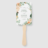 Neutrales Hochzeitsprogramm für Botanische Boho-Gr Fächer (Vorderseite)