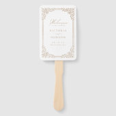 Neutrales Hochzeitsprogramm für Vintage Rahmen Fächer (Vorderseite)