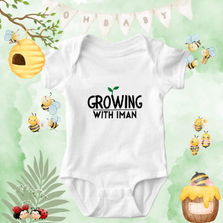 Neutrales islamisches Zitat-Slogan-Junge-Mädchen Baby Strampler