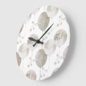 Neutrales Kinderzimmer Große Wanduhr (Winkel)