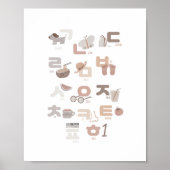 Neutrales koreanisches Lernplakat Poster (Vorne)