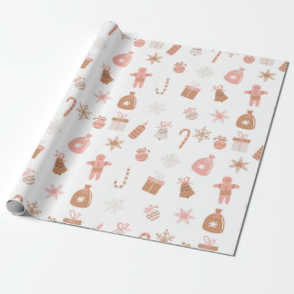Neutrales Lebkuchen-Weihnachtspapier Geschenkpapier