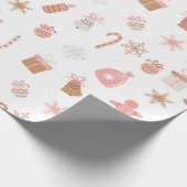 Neutrales Lebkuchen-Weihnachtswackelpapier Geschenkpapier (Ecke)