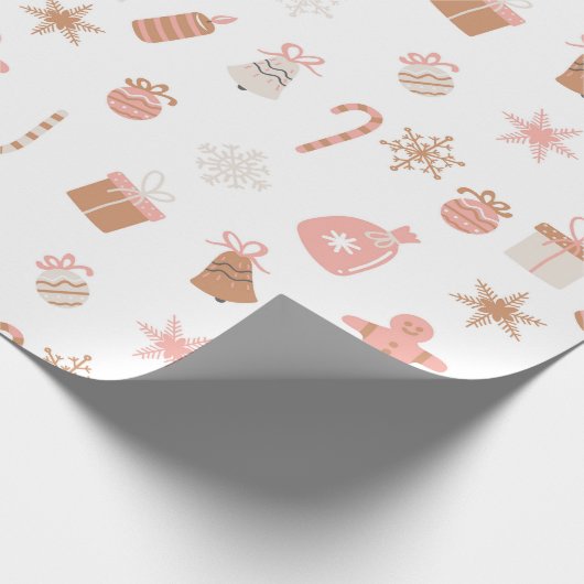 Neutrales Lebkuchen-Weihnachtswackelpapier Geschenkpapier (Ecke)