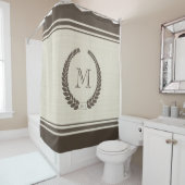 Neutrales Leinen-und Kakao-Art-extravagantes Duschvorhang (Beispiel)