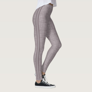 Neutrales Leinenmuster in sanftem Taupebraun Leggings