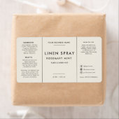 Neutrales Linen 4oz Sprühflaschenetikett (Insitu)