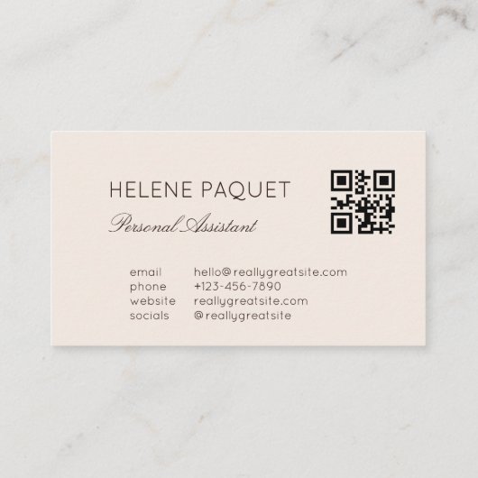 Neutrales Minimalistisches Berufliches Monogramm C Visitenkarte (Rückseite)