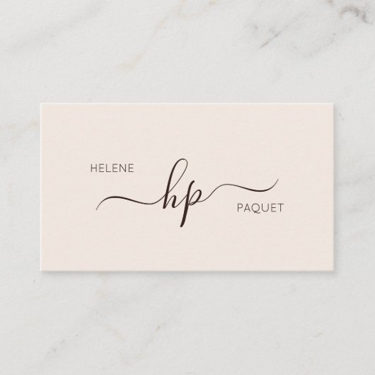 Neutrales Minimalistisches Berufliches Monogramm C Visitenkarte (Vorderseite)