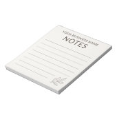 Neutrales minimalistisches Botanik-Design für Unte Notizblock (Rotiert)