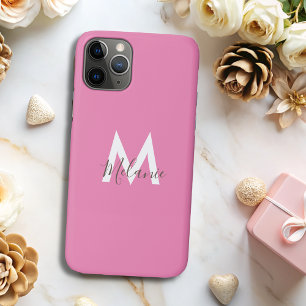 Neutrales Minimalistisches modernes rosa Monogramm Case-Mate iPhone Hülle