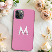Neutrales Minimalistisches modernes rosa Monogramm Case-Mate iPhone Hülle