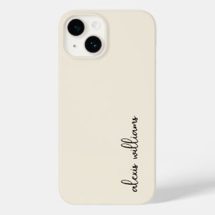 Neutrales Minimalistisches Skriptsignaturmonogramm Case-Mate iPhone 14 Hülle