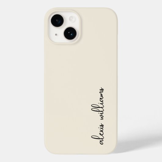 Neutrales Minimalistisches Skriptsignaturmonogramm Case-Mate iPhone Hülle (Rückseite)