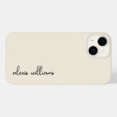 Neutrales Minimalistisches Skriptsignaturmonogramm Case-Mate iPhone Hülle (Rückseite (Horizontal))