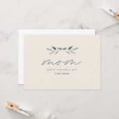 Neutrales minimalistisches Wasserfarbenblatt Frohe Karte (Vorderseite/Rückseite Beispiel)