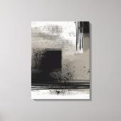 Neutrales, modernes Abstraktes Malen in Beige und  Leinwanddruck (Vorderseite)