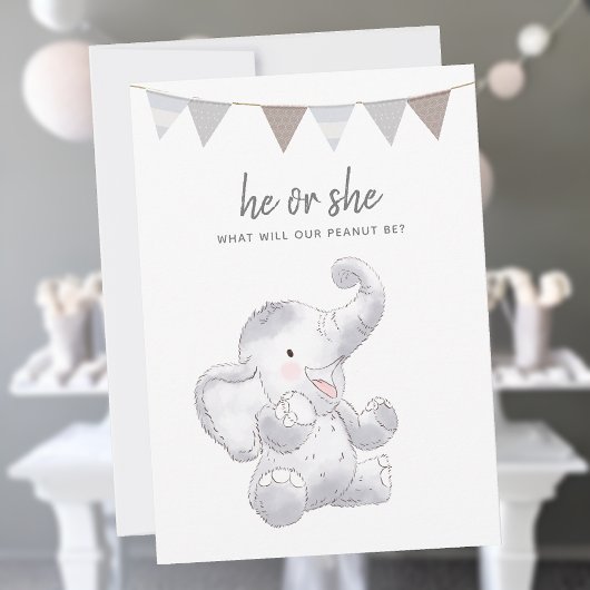 Neutrales, modernes Baby Elephant Party laden ein