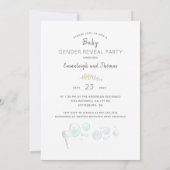 Neutrales, modernes Baby Elephant Party laden ein (Rückseite)