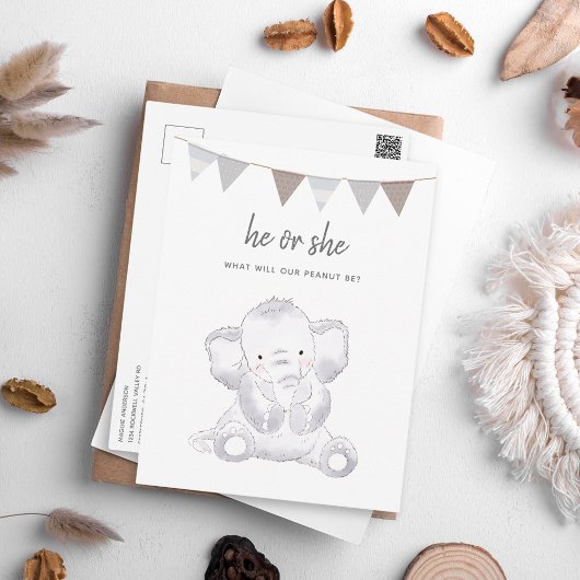 Neutrales, modernes Elefant-Party Postkarte