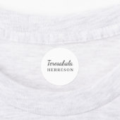 Neutrales modernes minimales Monogramm-Design Etiketten (Befestigt)