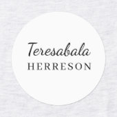 Neutrales modernes minimales Monogramm-Design Etiketten (Design 2)