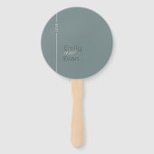 Neutrales modernes Minimalistisches Hochzeitsprogr Fächer (Vorderseite)