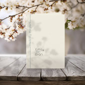 Neutrales modernes Minimalistisches Hochzeitsprogr Programm