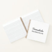 Neutrales modernes minimalistisches Monogramm Notizblock (Innenseite)