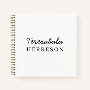 Neutrales modernes minimalistisches Monogramm Notizblock