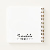 Neutrales modernes minimalistisches Monogramm Notizblock (Rückseite)