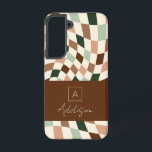 Neutrales modernes Prüfbrett-Elegante Monogramm Samsung Galaxy Hülle<br><div class="desc">Neutral Modern Checkerboard Elegant Monogram Samsung Galaxy S22 Case. Trendy boho Farbe Palette. Verwenden Sie die Farbpalette wie gezeigt oder wählen Sie mit dem Bearbeiten-Tool Ihre eigenen 5 Farben für die Schachbrett,  die Hintergrundfarbe und die Monogramm-Elemente aus. © Kimbellished,  LLC</div>