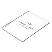 Neutrales Monogramm Geschäft Anfangs Geschenk Noti Notizblock (Linke Seite)