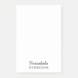 Neutrales Monogramm-Minimalist-Design Post-it Klebezettel