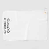 Neutrales Monogramm | Moderner minimalistischer Go Golfhandtuch (Horizontal)