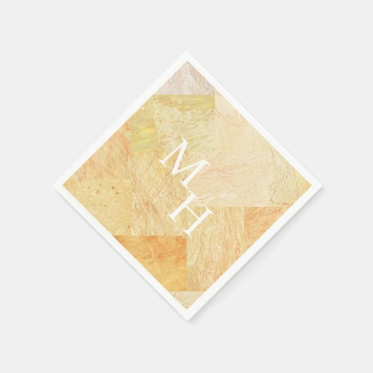 Neutrales Monogramm Modernes Abstrakt Serviette (Ecke)