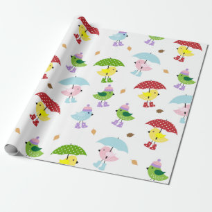 Neutrales niedlich Bird Baby Shower Gender Geschenkpapier