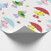 Neutrales niedlich Bird Baby Shower Gender Geschenkpapier (Ecke)