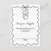 Neutrales Niedliches Baby & Bow Moderne Babydusche Begleitkarte (Vorderseite)