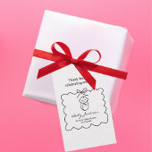 Neutrales Niedliches Baby & Bow Moderne Babydusche Geschenkanhänger