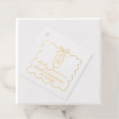 Neutrales Niedliches Baby & Bow Moderne Babydusche Geschenkanhänger (Mit Box)