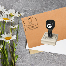 Neutrales Niedliches Baby & Bow Moderne Babydusche Gummistempel